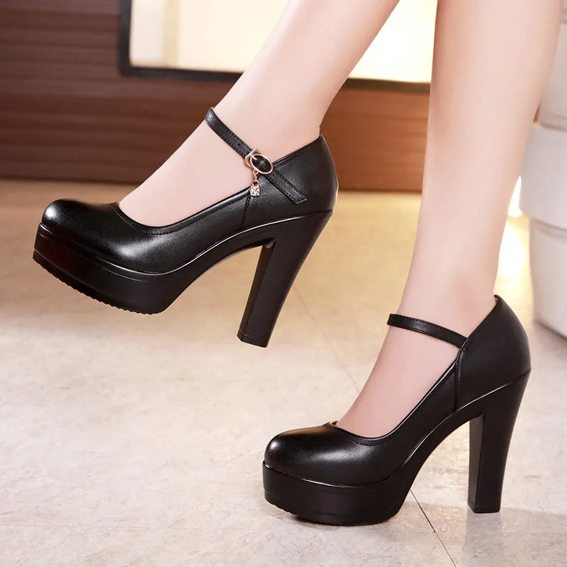 Women Formal Wear For Wedding - รองเท้าส้นสูงแบบแพลตฟอร์มพื้นหนา ขนาดเล็ก 8 10 12 ซม.