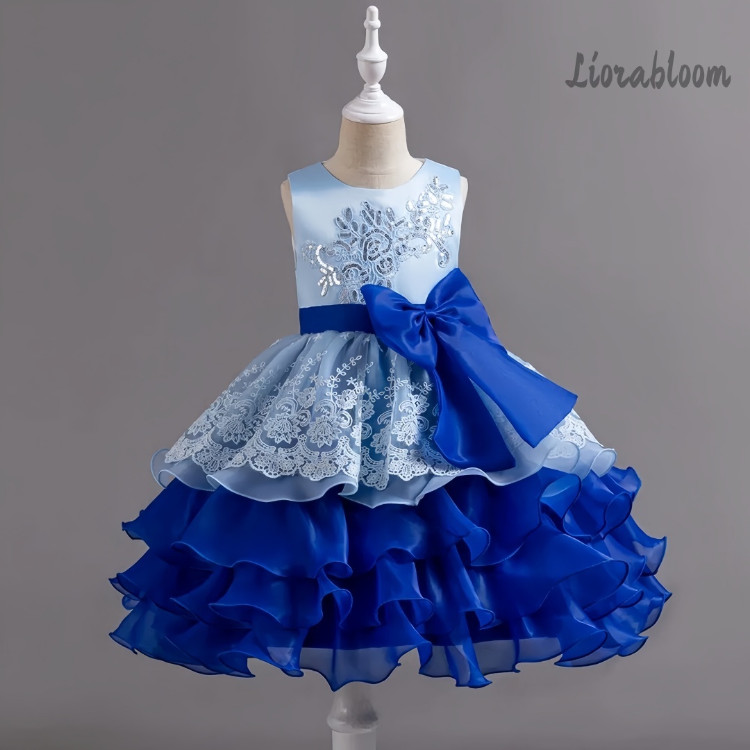 Formal Women'S Wear - ชุดเดรสเด็กผู้หญิงพร้อมโบว์ขนาดใหญ่ ชุดทางการแบบไม่มีแขนเสื้อ ชุดเดรสเด็กผู้หญิงหลากสี ชุดเดรสปาร์ตี้ ชุดเดรสเจ้าหญิง ชุดทางการที่สง่างาม