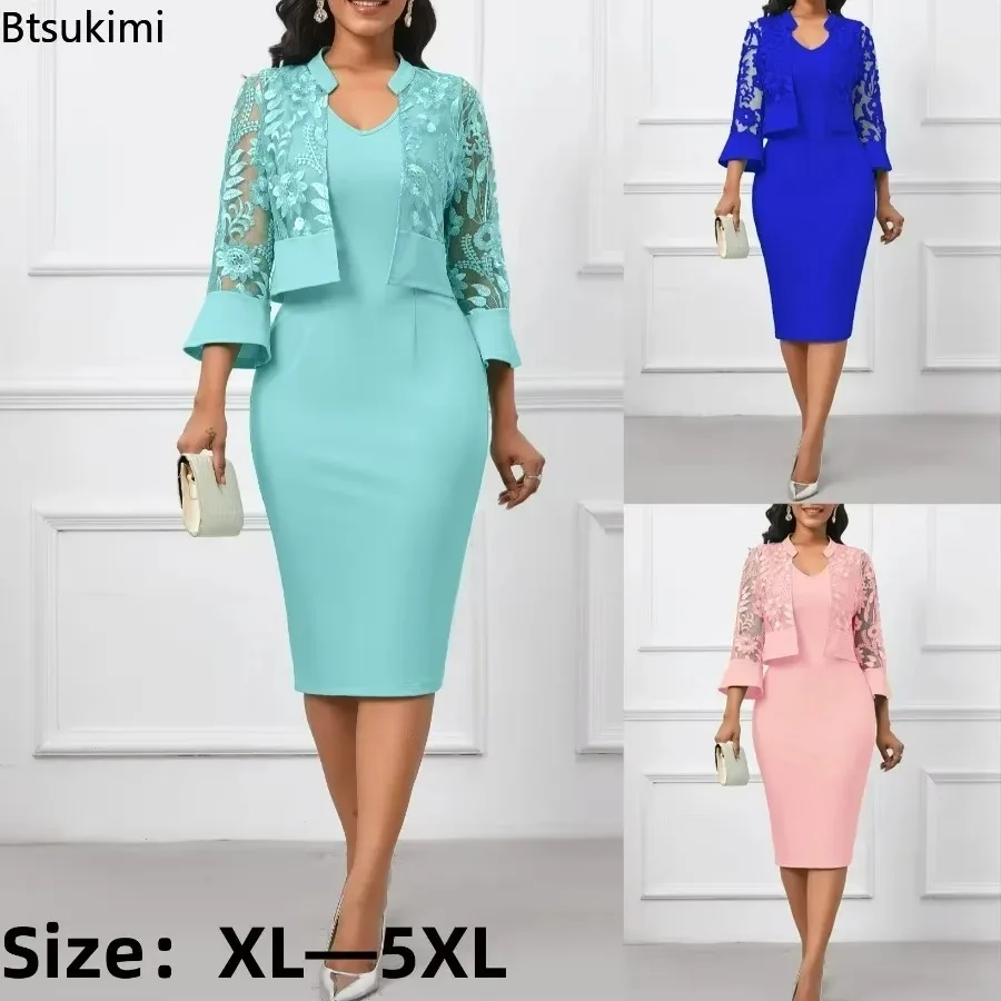Women Formal Wear For Summer - ชุดเซ็ต 2 ชิ้นสำหรับผู้หญิงปี 2026 ชุดเดรสสไตล์แอฟริกันสำหรับผู้หญิง ชุดเดรสทรงเข้ารูปความยาวปานกลาง