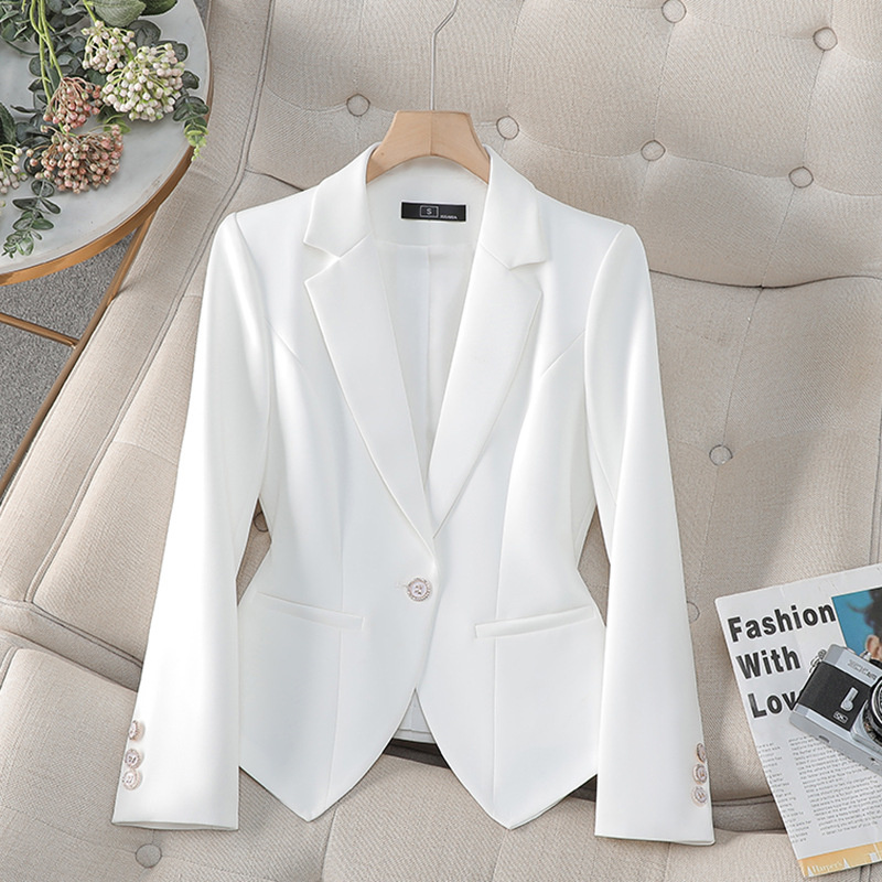 เสื้อเบลเซอร์แฟชั่นใหม่สำหรับผ - Women Formal Wear Black บทวิจารณ์และราคา