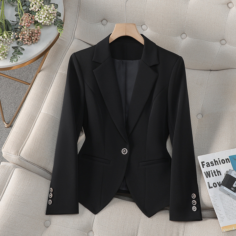 เสื้อเบลเซอร์แฟชั่นใหม่สำหรับผ - Women Formal Wear Black บทวิจารณ์และราคา