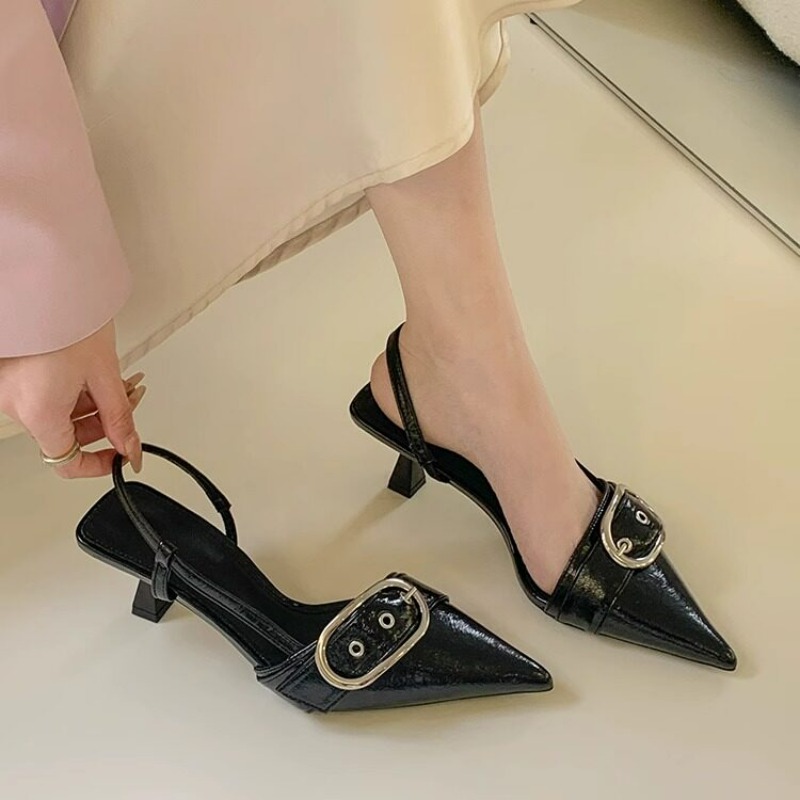 รองเท้าส้นสูงหัวแหลมหนังแก้วดี - Women Formal Wear For Wedding บทวิจารณ์และราคา