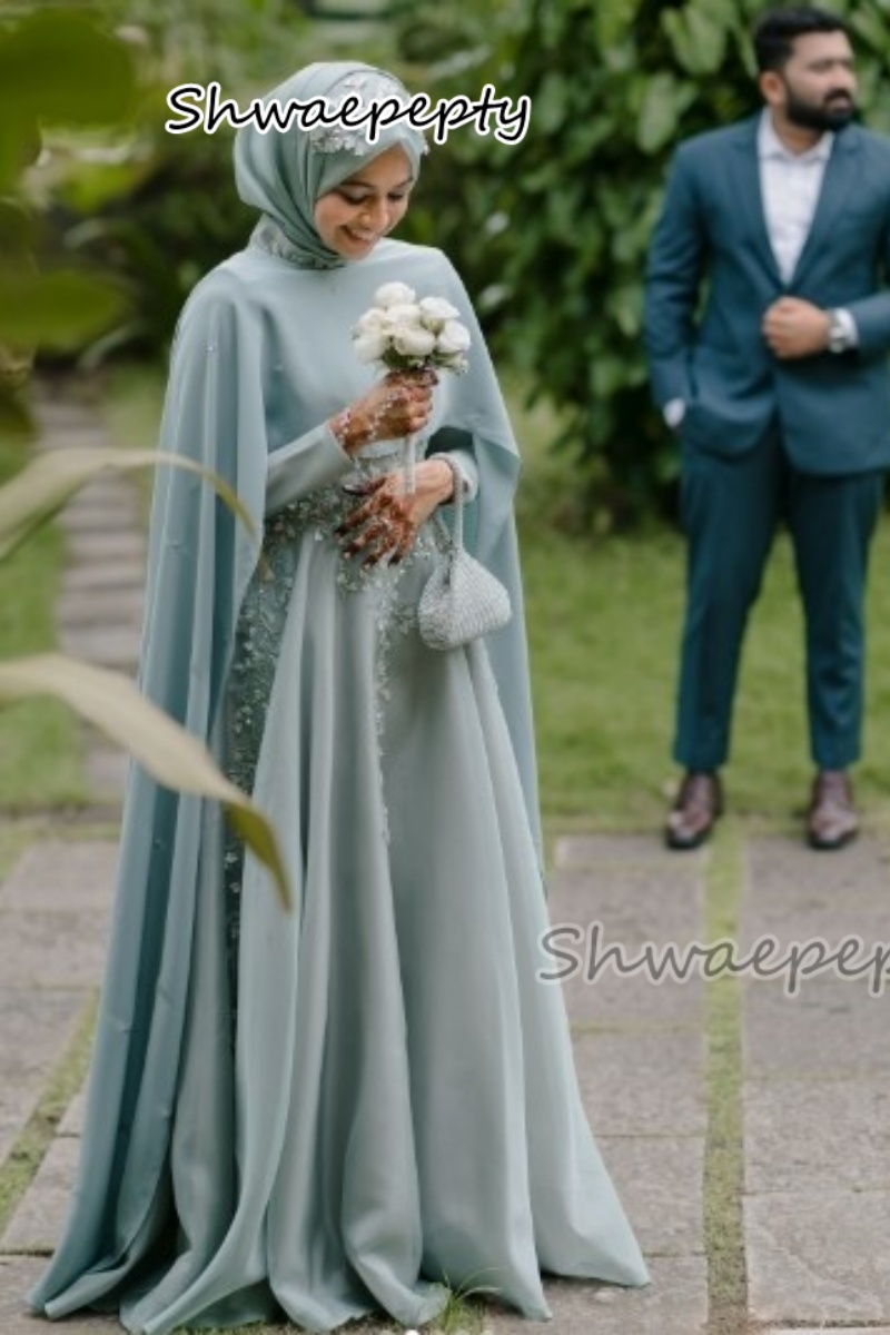 Elegant มุสลิมชุดราตรี Cape อา - Women Formal Wear Hijab บทวิจารณ์และราคา