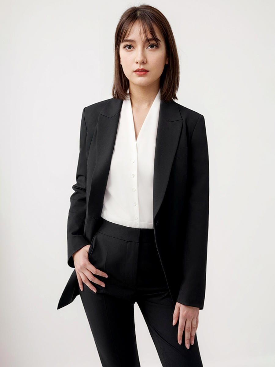 ผู้หญิงชุด Blazer กางเกง Offic - Women Formal Wear Black บทวิจารณ์และราคา