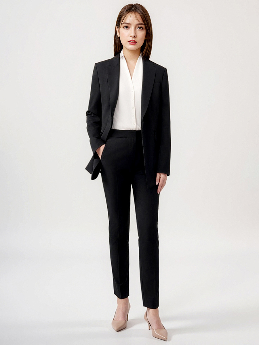 ผู้หญิงชุด Blazer กางเกง Offic - Women Formal Wear Black บทวิจารณ์และราคา