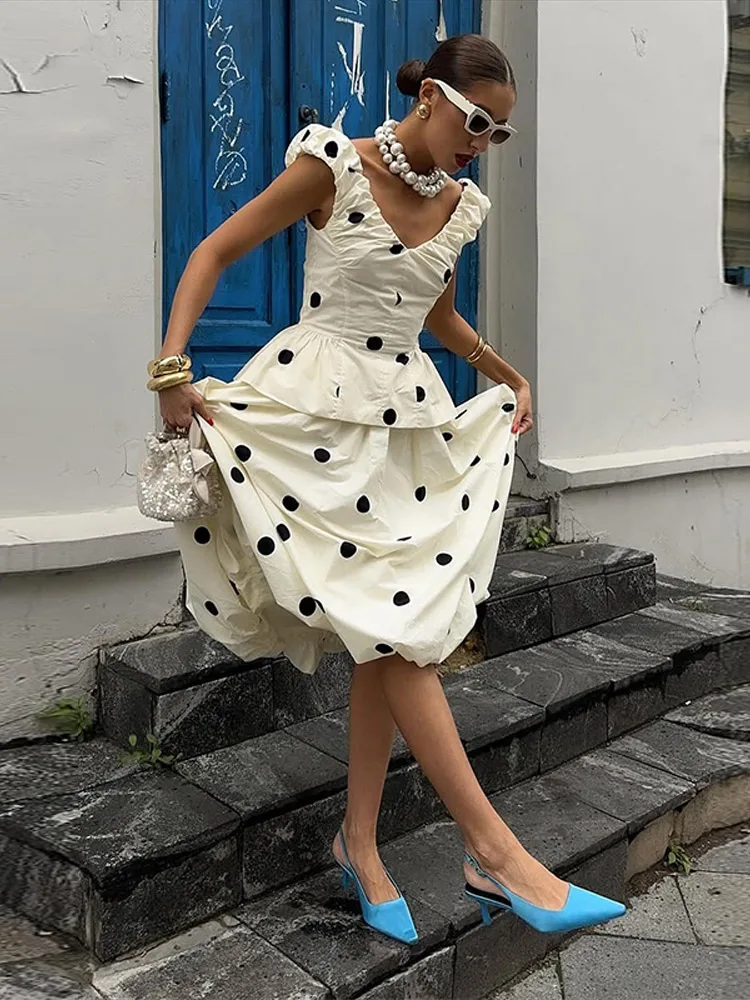 ชุดกระโปรงลายจุดสุดหรูสำหรับผู - Women Formal Wear For Summer บทวิจารณ์และราคา