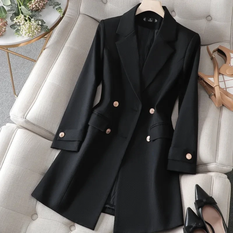 ฤดูใบไม้ร่วงฤดูหนาวแจ็คเก็ตผู้ - Women Formal Wear Black บทวิจารณ์และราคา