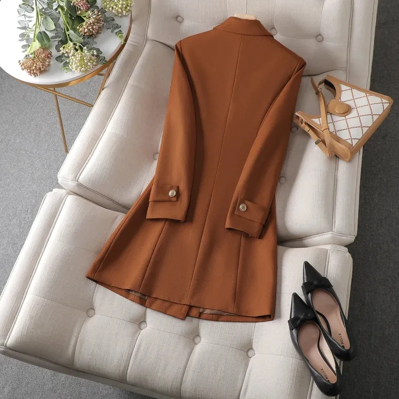 ฤดูใบไม้ร่วงฤดูหนาวแจ็คเก็ตผู้ - Women Formal Wear Black บทวิจารณ์และราคา