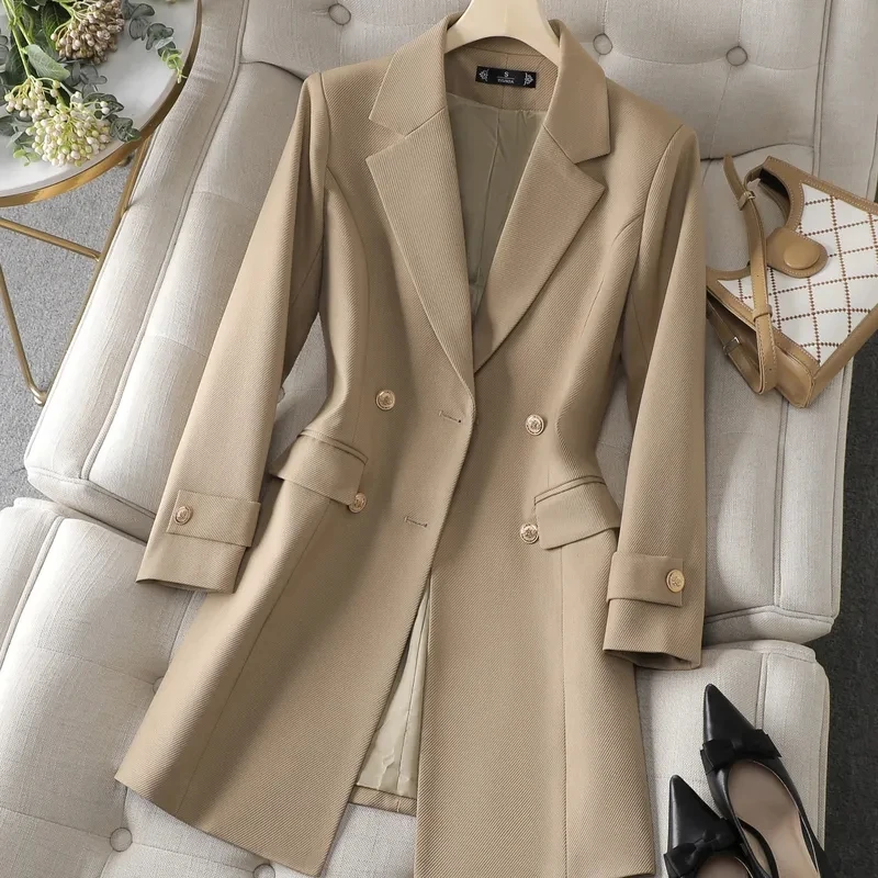 ฤดูใบไม้ร่วงฤดูหนาวแจ็คเก็ตผู้ - Women Formal Wear Black บทวิจารณ์และราคา