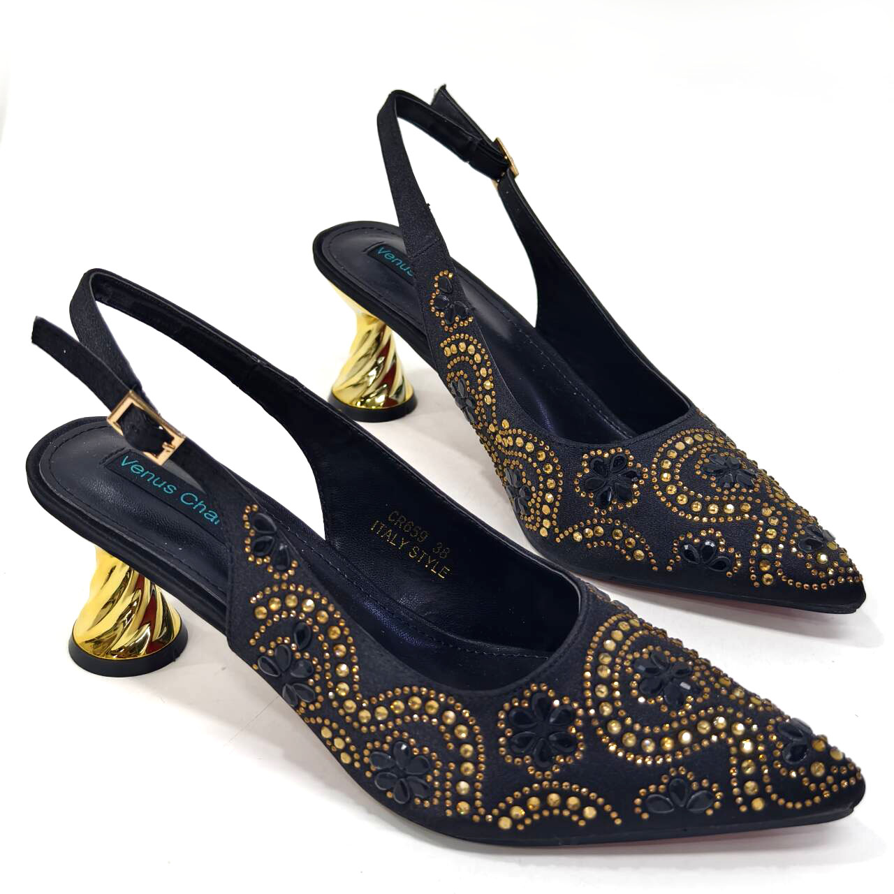 รองเท้าส้นสูงแบบสวมเปิดส้นประด - Women Formal Wear For Wedding บทวิจารณ์และราคา