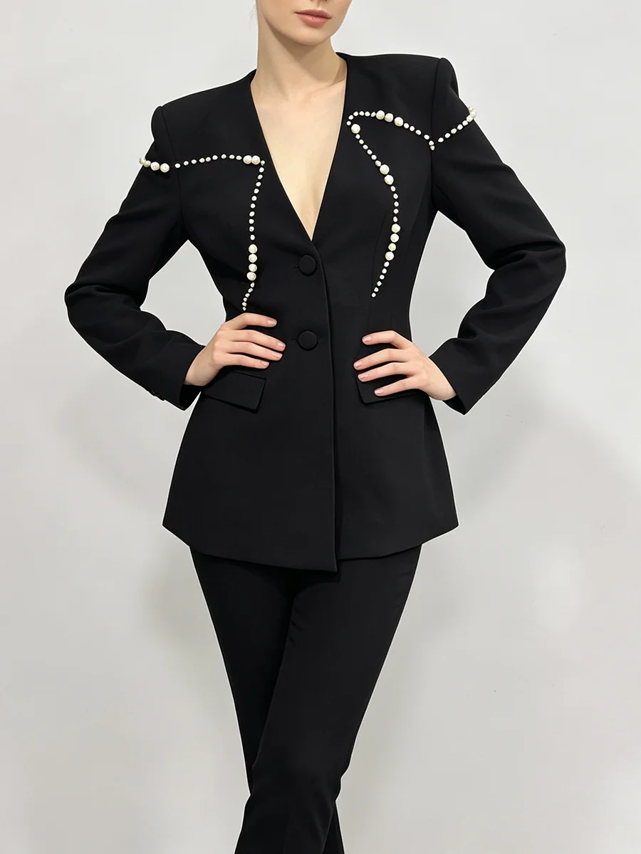 เสื้อเบลเซอร์สีดำพรีเมียม TWOT - Women Formal Wear Black บทวิจารณ์และราคา