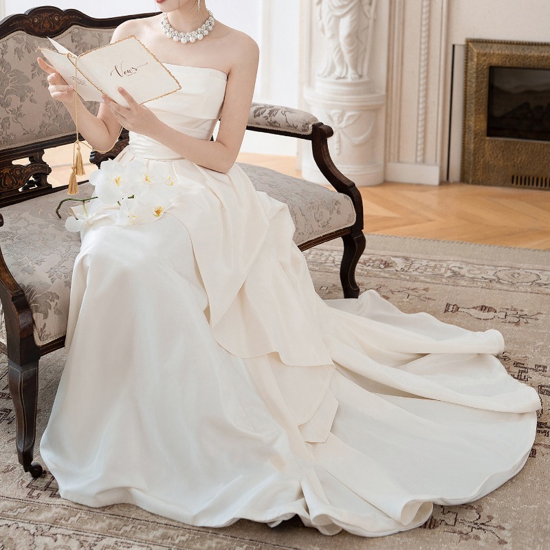 ชุดแต่งงานแบบฝรั่งเศสแบบไม่มีส - Women Formal Wear For Wedding บทวิจารณ์และราคา